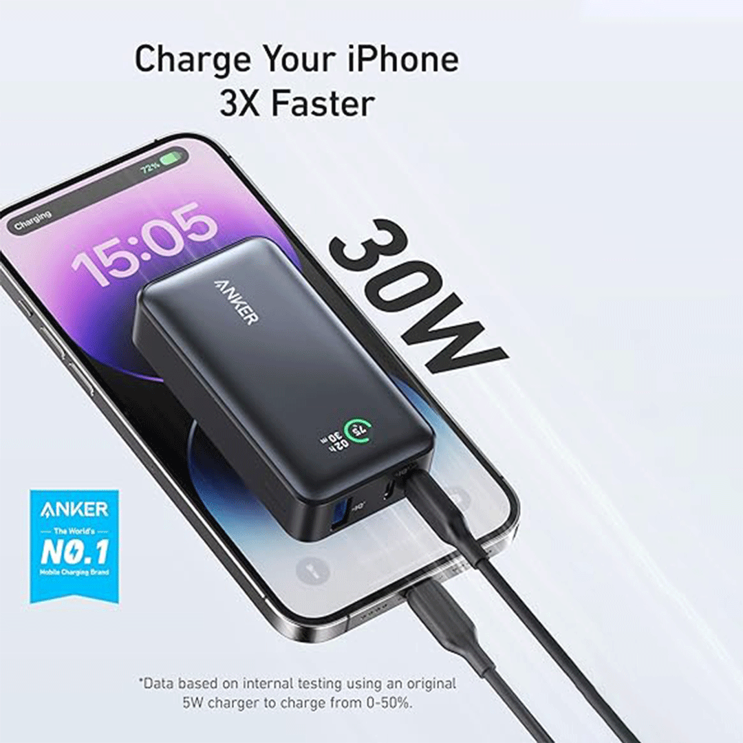 アンカー　Anker 533 Power Bank 黒　ブラック　ポーチ付き Anker Power Bank 533 30W Black – rptech.qa