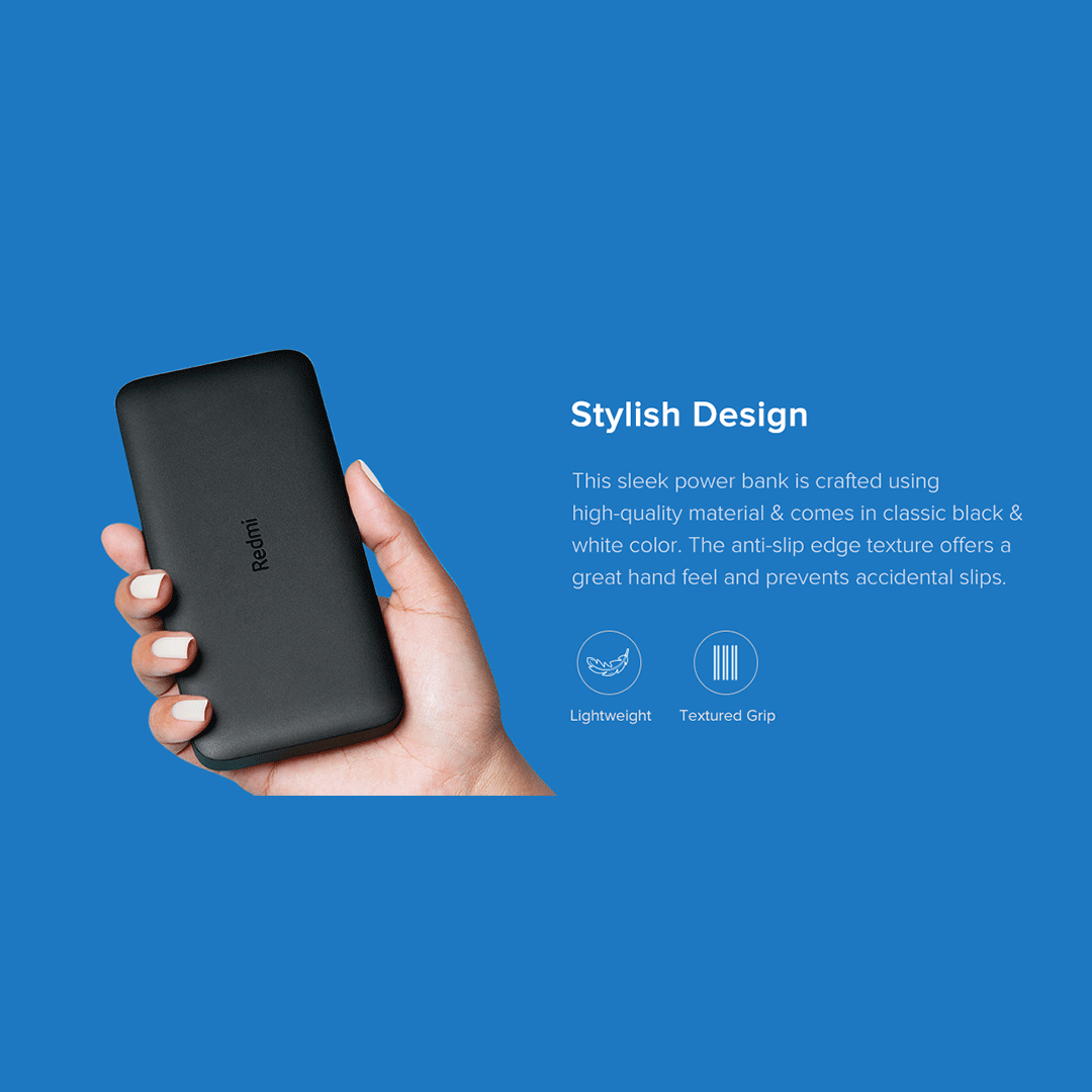 Redmi Power Bank Black 10000mAh Redmi Power Bank Black 10000mAh