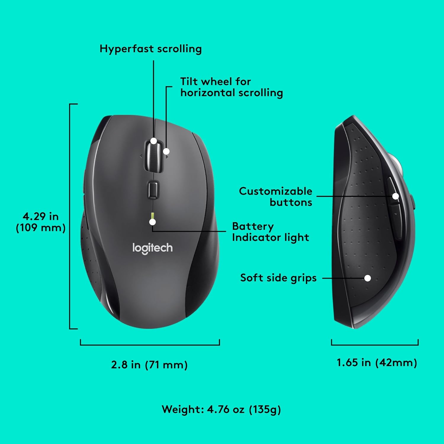 Logitech M705 Marathon Wireless Mouse Logitech M705 Marathon Wireless Mouse