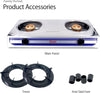 Mr Light MRGB2555 Two Burner Stainless Steel Gas Stove