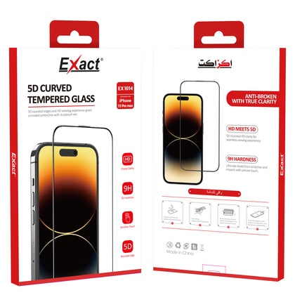 EXACT 5D CURVED TEMPERED GLASS iPHONE 15 SERIES