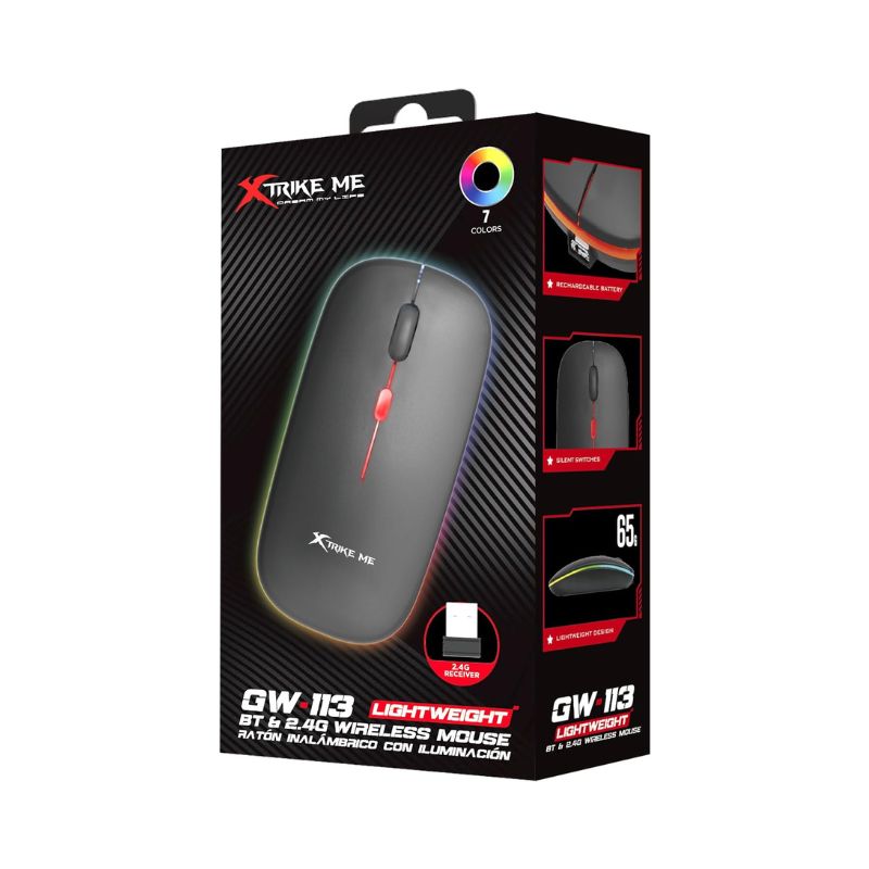Xtrike Me GW-113 Lightweight Wireless Dual Modes Mouse Xtrike Me GW-113 Lightweight Wireless Dual Modes Mouse