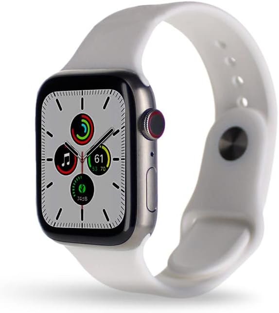Apple Watch Series 7 (GPS + Cellular, 45MM) Titanium Silver with White