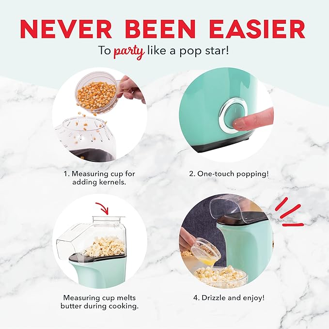 Dash DAPP150V2AQ04 Popcorn Maker Aqua Dash DAPP150V2AQ04 Popcorn Maker Aqua