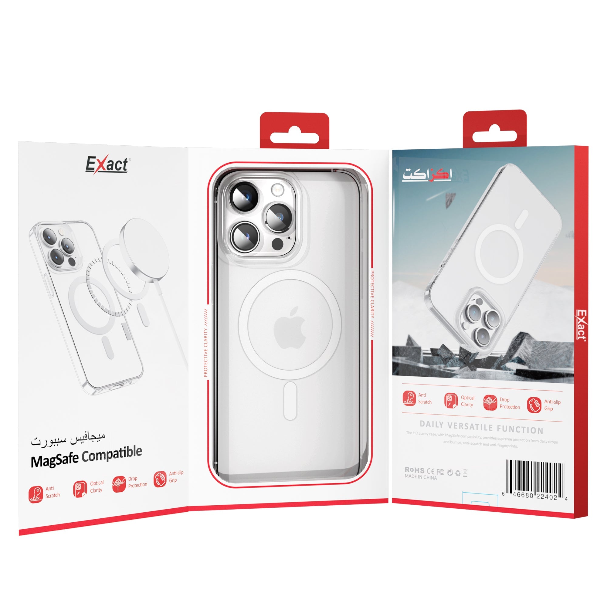 Apple iPhone 15+ Magsafe case+ 5D Glass+ Camera Lens 3 in 1 combo pack.