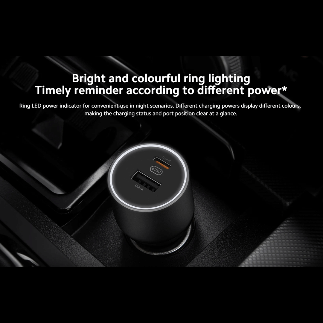 Xiaomi 67W Car Charger (USB-A + Type-C) Xiaomi 67W Car Charger (USB-A + Type-C)
