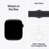 Apple Watch Series 10 GPS 42mm Jet Black Aluminum Case with Black Sport Band M/L -( MWWF3QA/A)