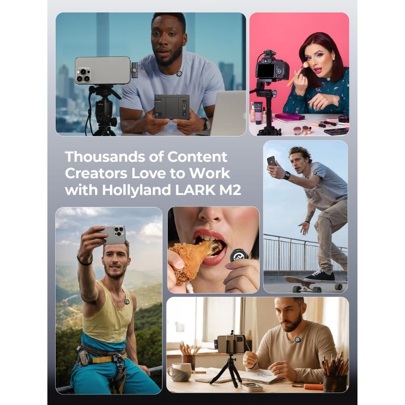 Hollyland Lark M2 Wireless Lavalier Microphone Combo Version Hollyland Lark M2 Wireless Lavalier Microphone Combo Version