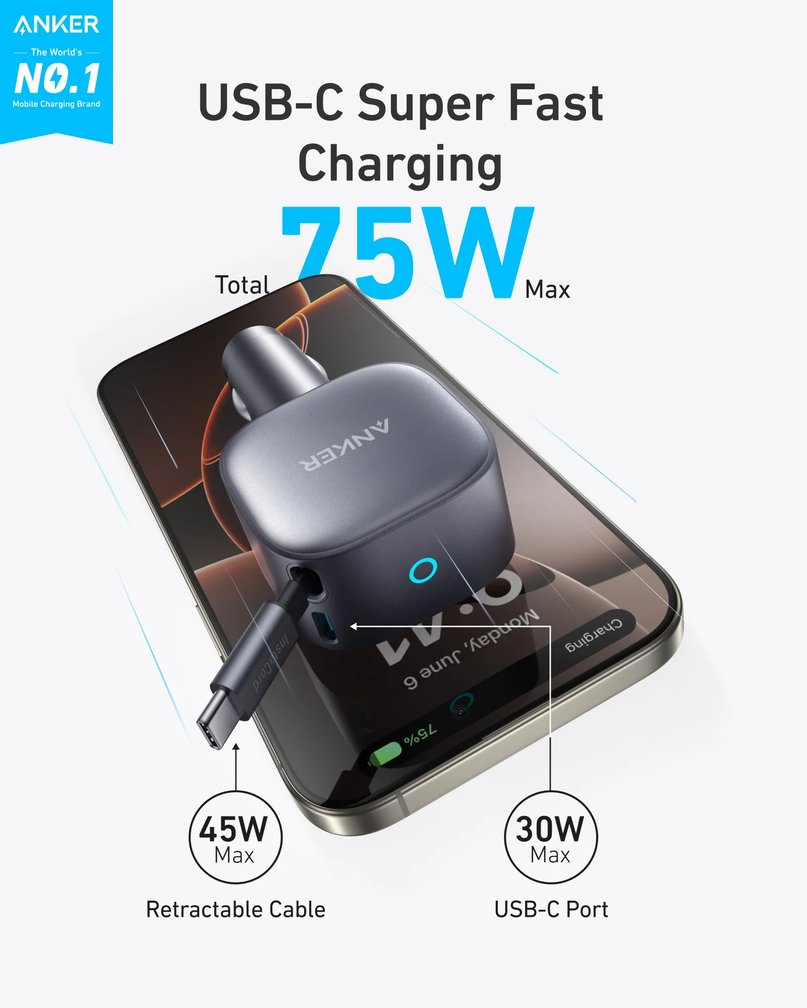 Anker Nano 75W Car Charger Anker Nano 75W Car Charger