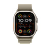 Apple Watch Ultra 2 GPS + Cellular, 49mm Titanium Case with Olive Alpine Loop – MRF03 (Large)