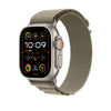 Apple Watch Ultra 2 GPS + Cellular, 49mm Titanium Case with Olive Alpine Loop – MRF03 (Large)