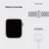 Apple Watch Nike Series 7 GPS 45mm Starlight Aluminium Case with Pure Platinum/Black Nike Sport Band- mkna3ae/a