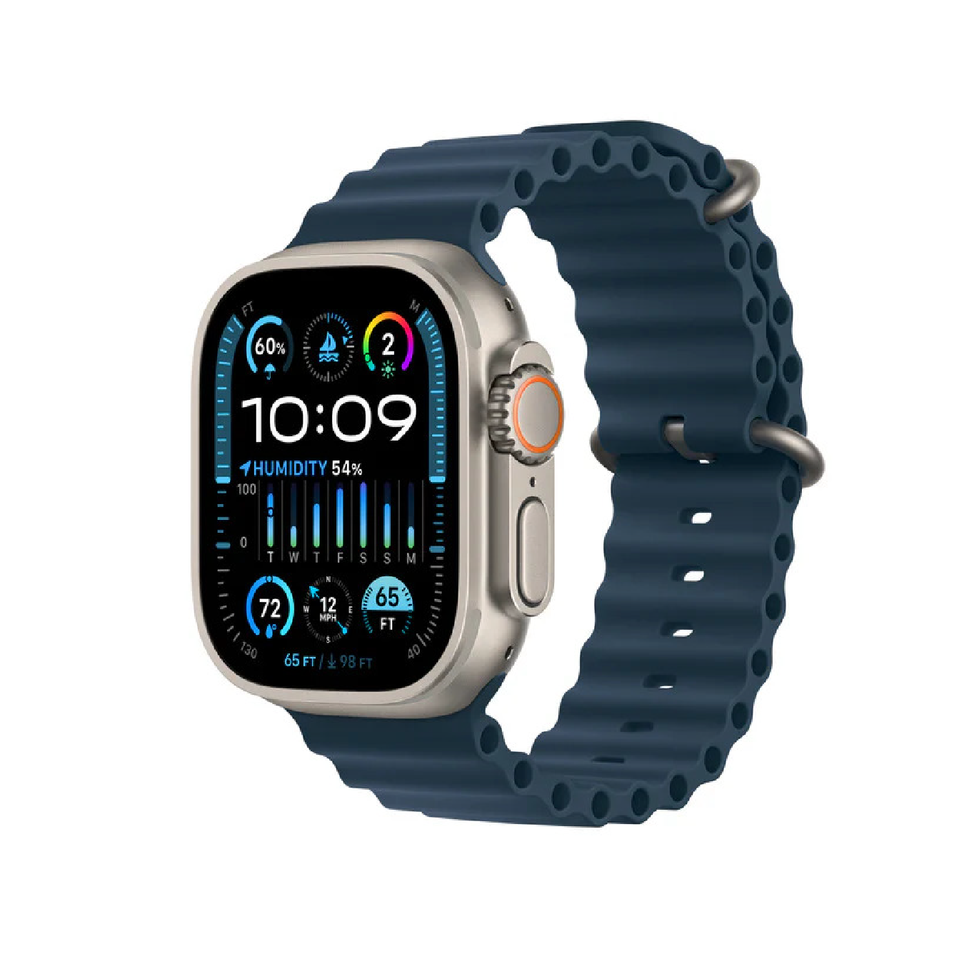 Apple Watch Ultra 2 MREG3 GPS + Cellular 49mm Titanium Case With Blue Ocean Band Apple Watch Ultra 2 MREG3 GPS + Cellular 49mm Titanium Case With Blue Ocean Band