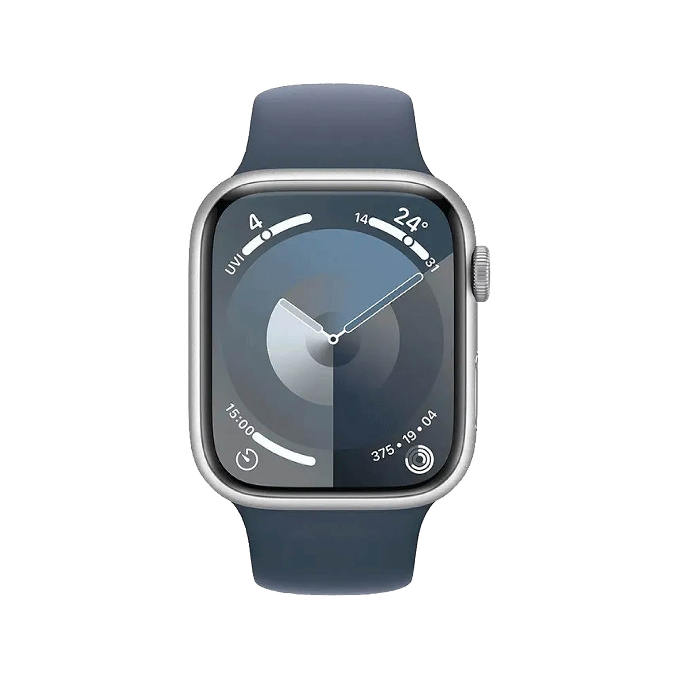 Apple Watch Series 9 MR9E3 GPS 45 mm Silver Aluminum Case With Storm Blue Sport Band M/L Apple Watch Series 9 MR9E3 GPS 45 mm Silver Aluminum Case With Storm Blue Sport Band M/L