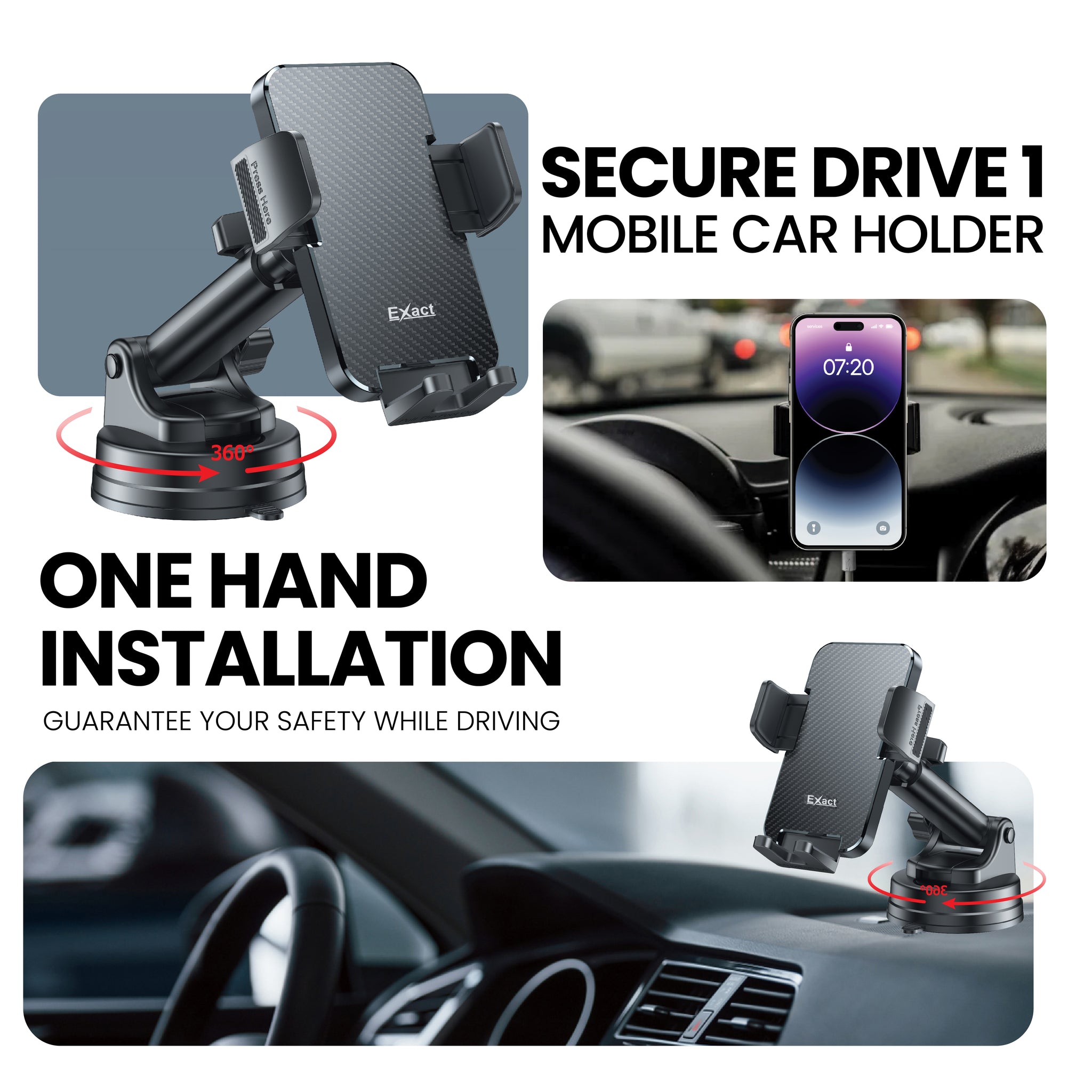 Exact Secure Drive 1 Mobile car Holder Exact Secure Drive 1 Mobile car Holder