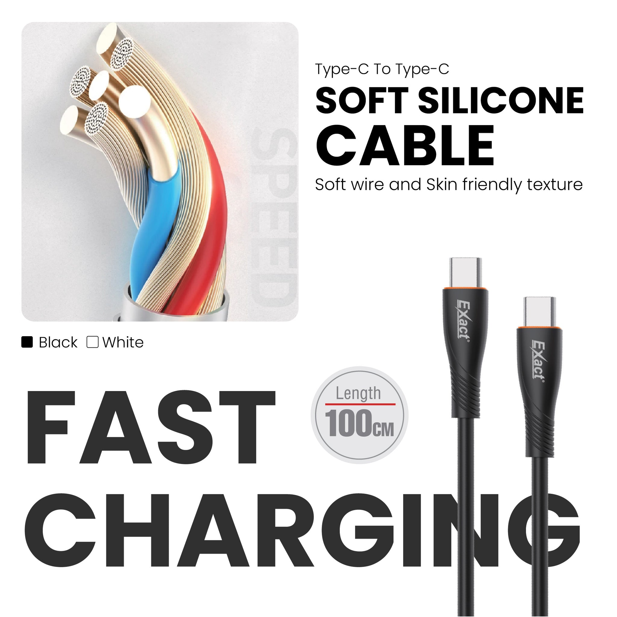 Exact Silicon C to C Cable Exact Silicon C to C Cable
