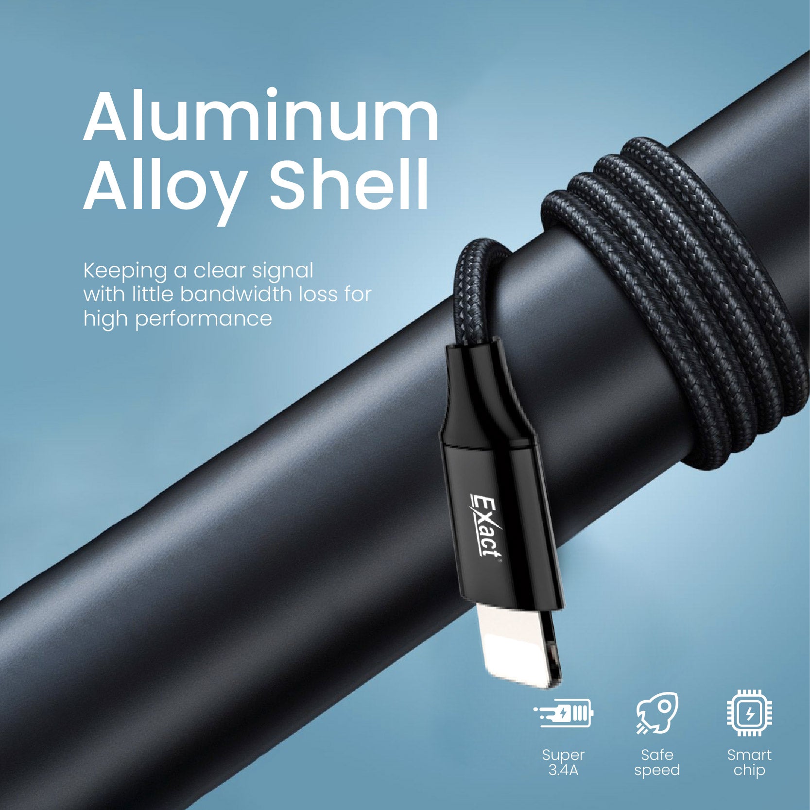Exact High Power C to Lightning Braider Cable Exact High Power C to Lightning Braider Cable