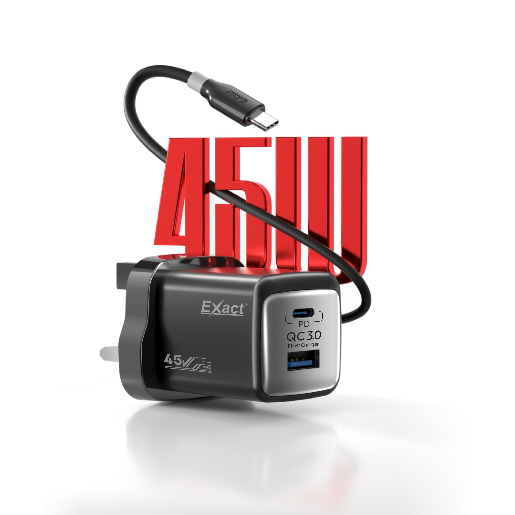 Exact 45W Adapter with C to C Cable Exact 45W Adapter with C to C Cable