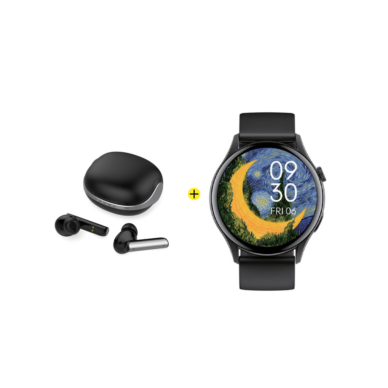 Exact HushPod Noise Cancelling Earphone & Exact Cyber Smart Watch Exact HushPod Noise Cancelling Earphone & Exact Cyber Smart Watch
