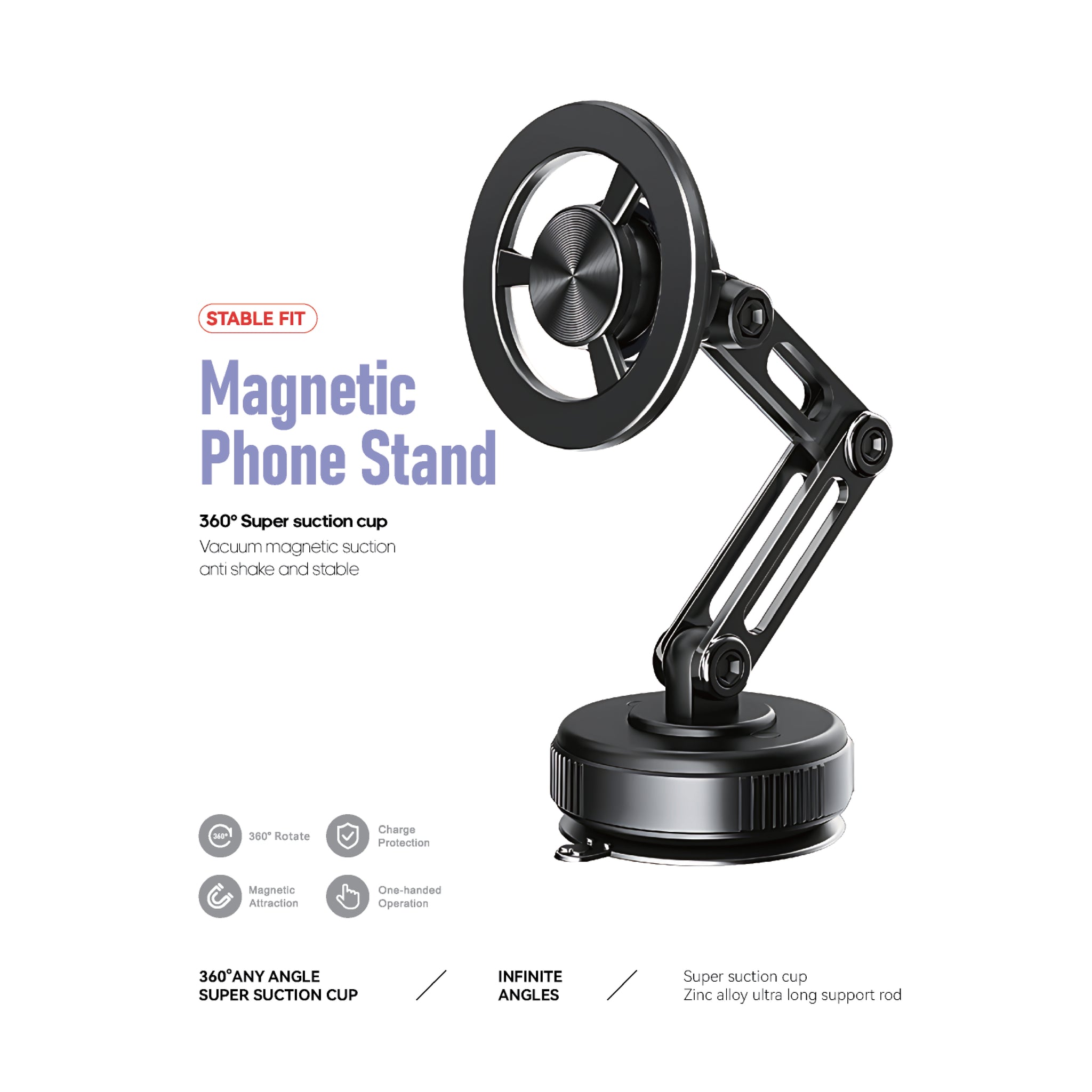 Gidon Magnetic Phone Stand – 360° Super Suction Gidon Magnetic Phone Stand – 360° Super Suction