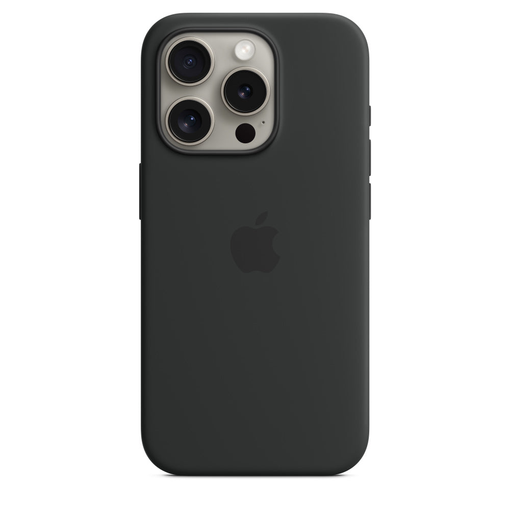 iPhone 15 Pro Silicone Case with MagSafe - Black iPhone 15 Pro Silicone Case with MagSafe - Black