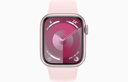 Apple Watch Series 9 GPS 41 Mm Midnight Aluminium Case With Pink Sport Band S/M (MR933)