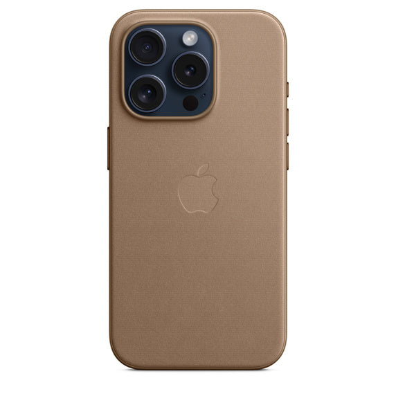 iPhone 15 Pro FineWoven Case with MagSafe - Taupe iPhone 15 Pro FineWoven Case with MagSafe - Taupe