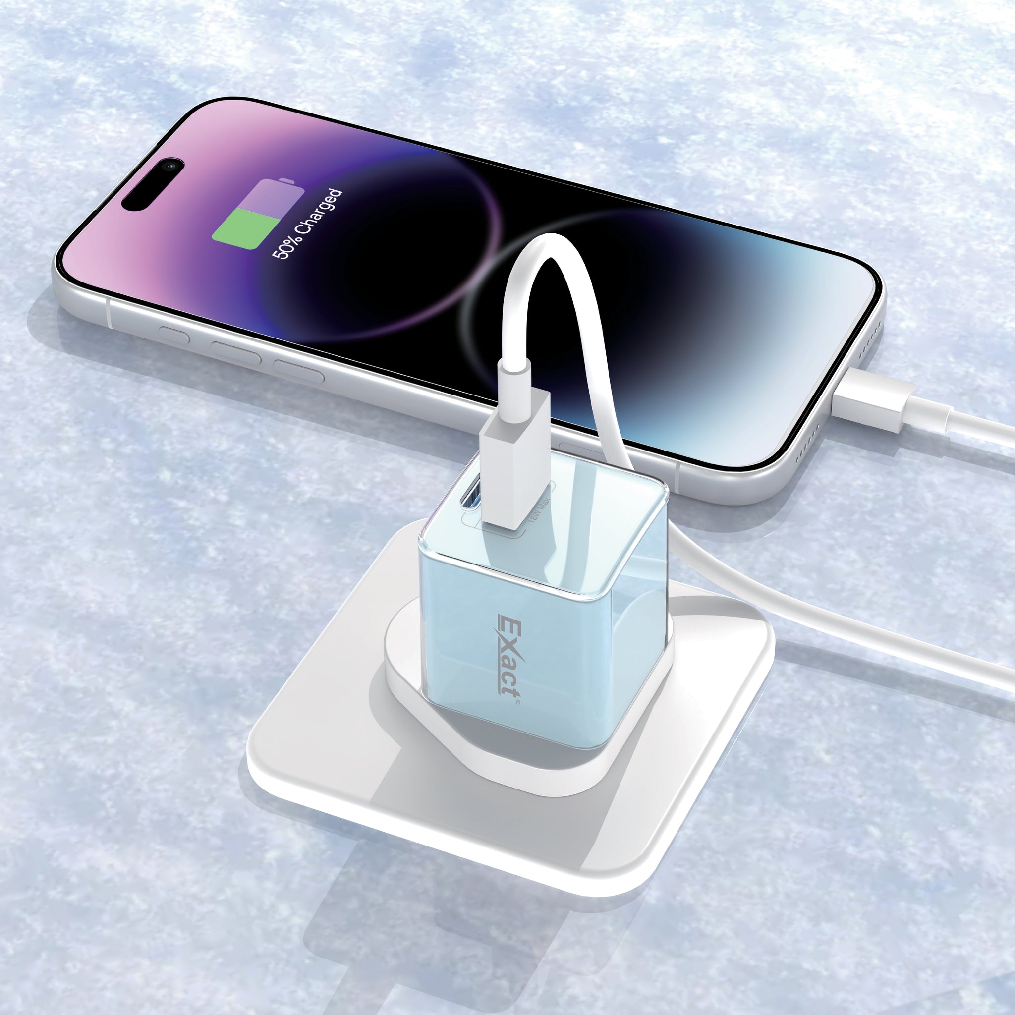 Exact 25W GaN Charger – Ice Crystal - Fast Charging Exact 25W GaN Charger – Ice Crystal - Fast Charging