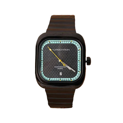 Aurochron Men's Classic Square Analog Watch with Textured Dial Aurochron Men's Classic Square Analog Watch with Textured Dial
