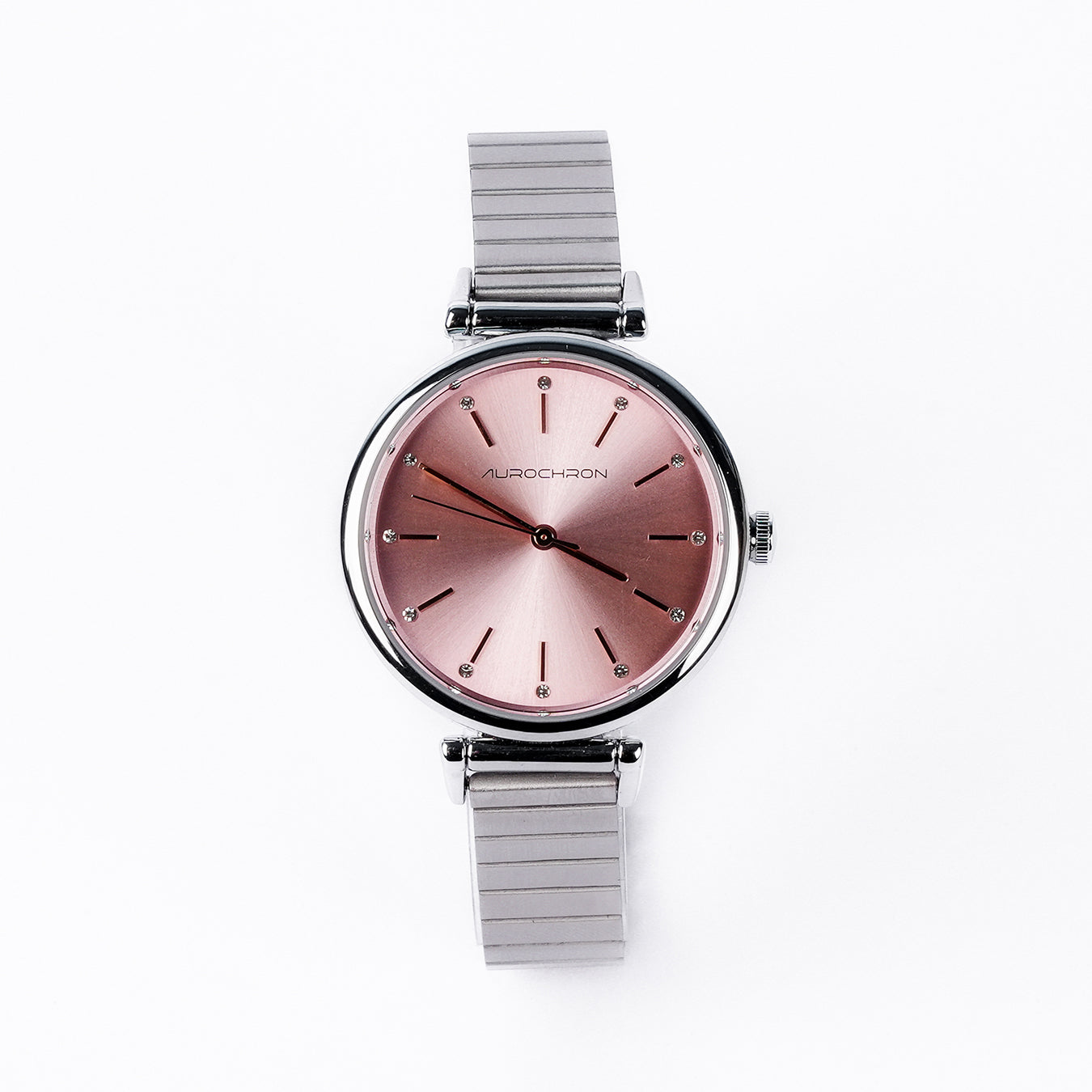 Aurochron Elegant Ladies Watch – Sunray Dial – Silver Stainless Steel Strap – Quartz Aurochron Elegant Ladies Watch – Sunray Dial – Silver Stainless Steel Strap – Quartz