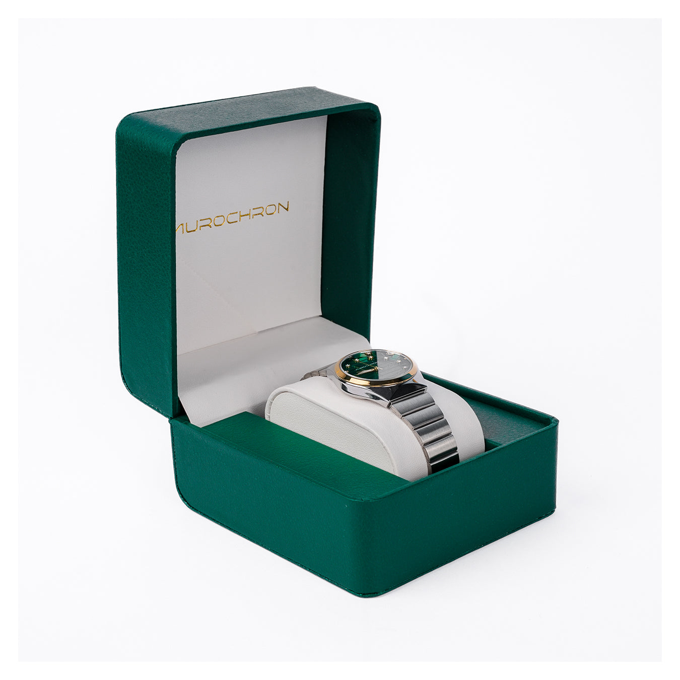 Aurochron Elegant Ladies Watch – Green Crystal Dial – Two Tone Stainless Steel Strap – Quartz Aurochron Elegant Ladies Watch – Green Crystal Dial – Two Tone Stainless Steel Strap – Quartz