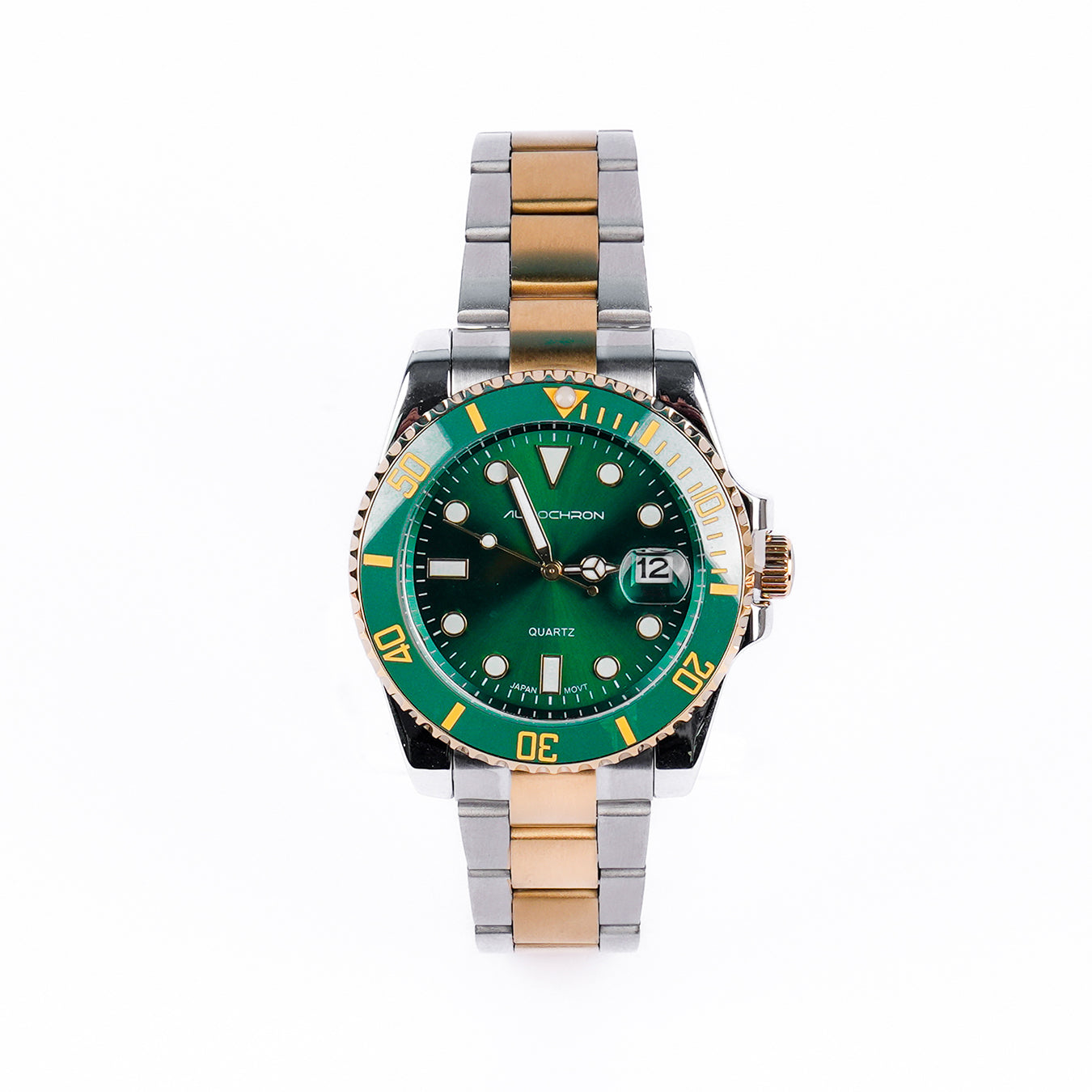 Aurochron Men's Diver Style Watch – Stainless Steel Bracelet – Date Display – Quartz Aurochron Men's Diver Style Watch – Stainless Steel Bracelet – Date Display – Quartz