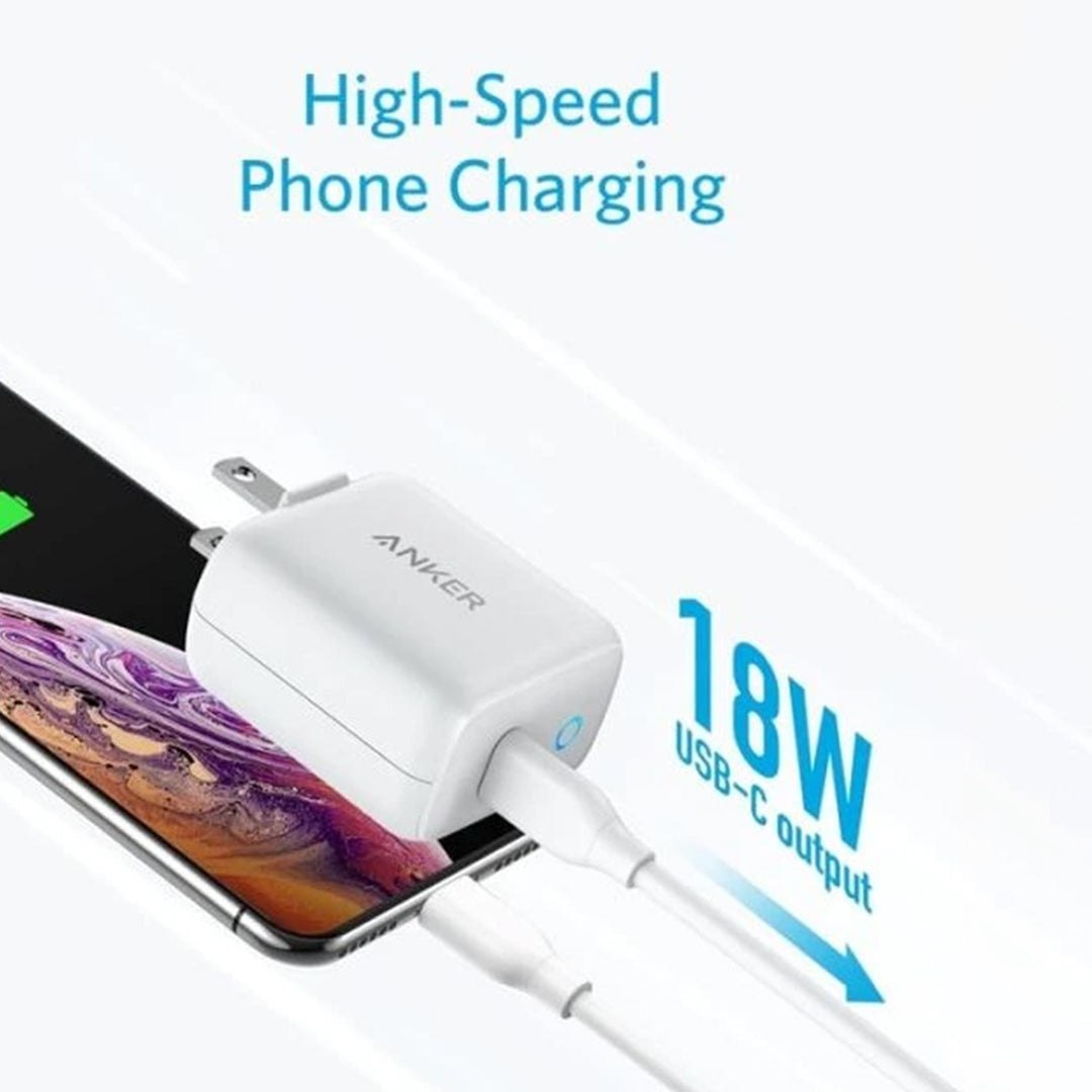 Anker PowerPort PD Grey 18W White Anker PowerPort PD Grey 18W White