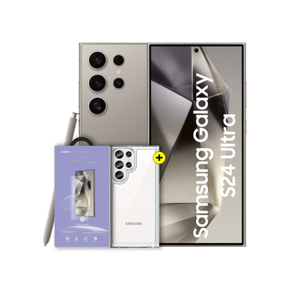 Samsung Galaxy S24 Ultra 12GB 256GB with Exact Samsung Galaxy S24 Ultra Clear Case & Samsung S24 Ultra Hd Glass