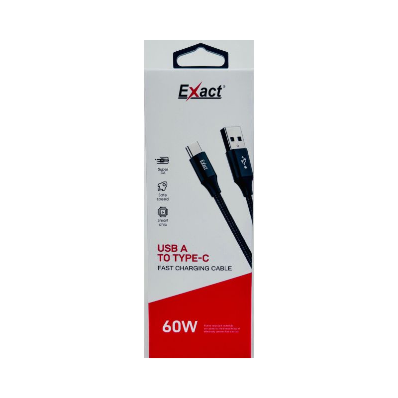 Exact USB-A to Type-C 60W Fast Charging Cable Exact USB-A to Type-C 60W Fast Charging Cable