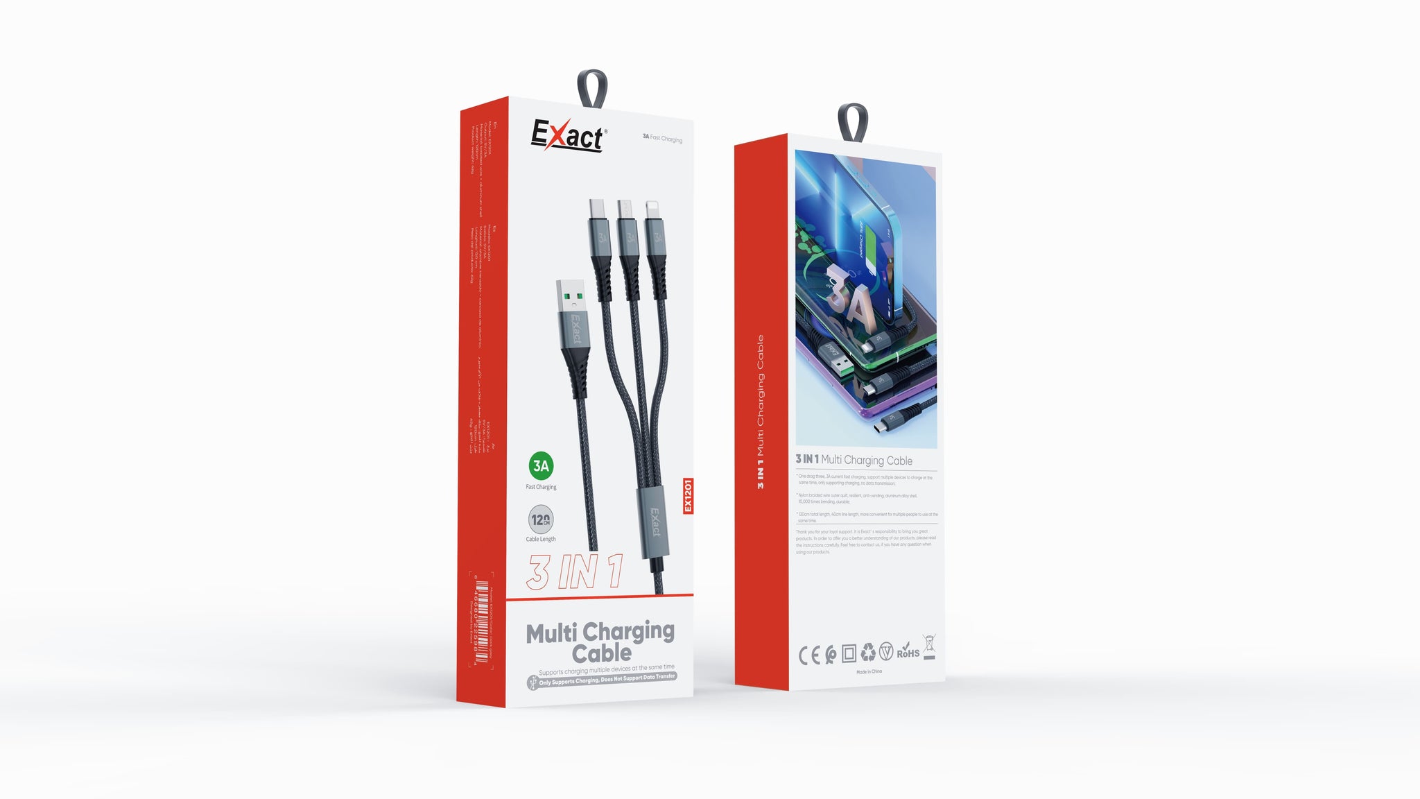Exact Multi 3 in 1 Charging Cable Exact Multi 3 in 1 Charging Cable