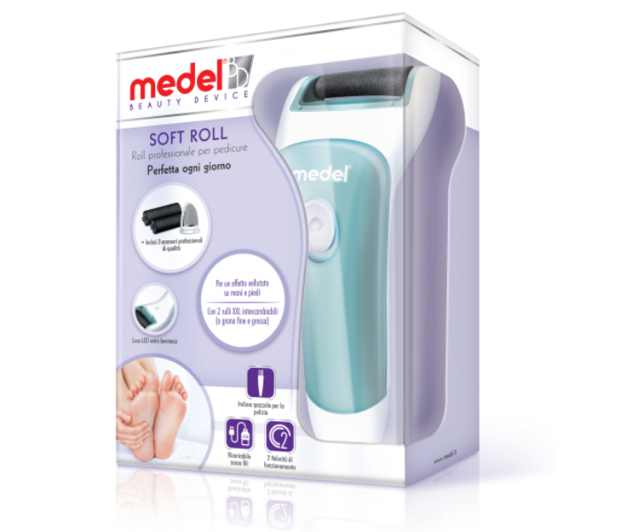 Medel 95161 Soft Roll Callus Remover - White and Blue Medel 95161 Soft Roll Callus Remover - White and Blue