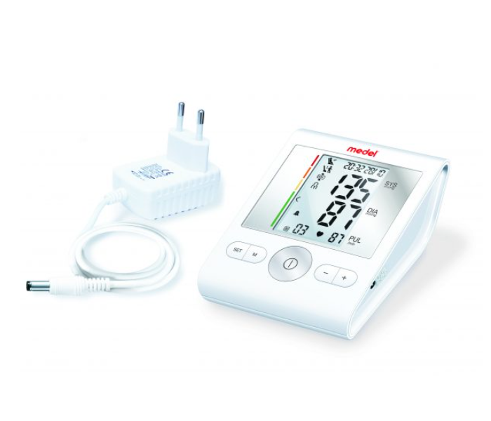 Medel GCE602 Sense Blood Pressure Monitor With Adaptor - White Medel GCE602 Sense Blood Pressure Monitor With Adaptor - White