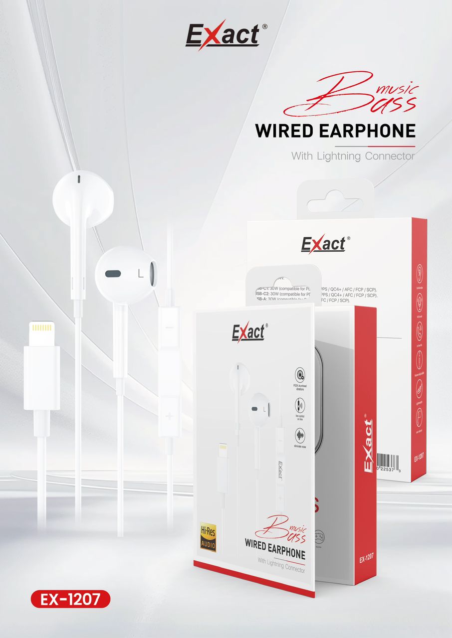 Exact Wired Earphones with Lightning Connector Exact Wired Earphones with Lightning Connector
