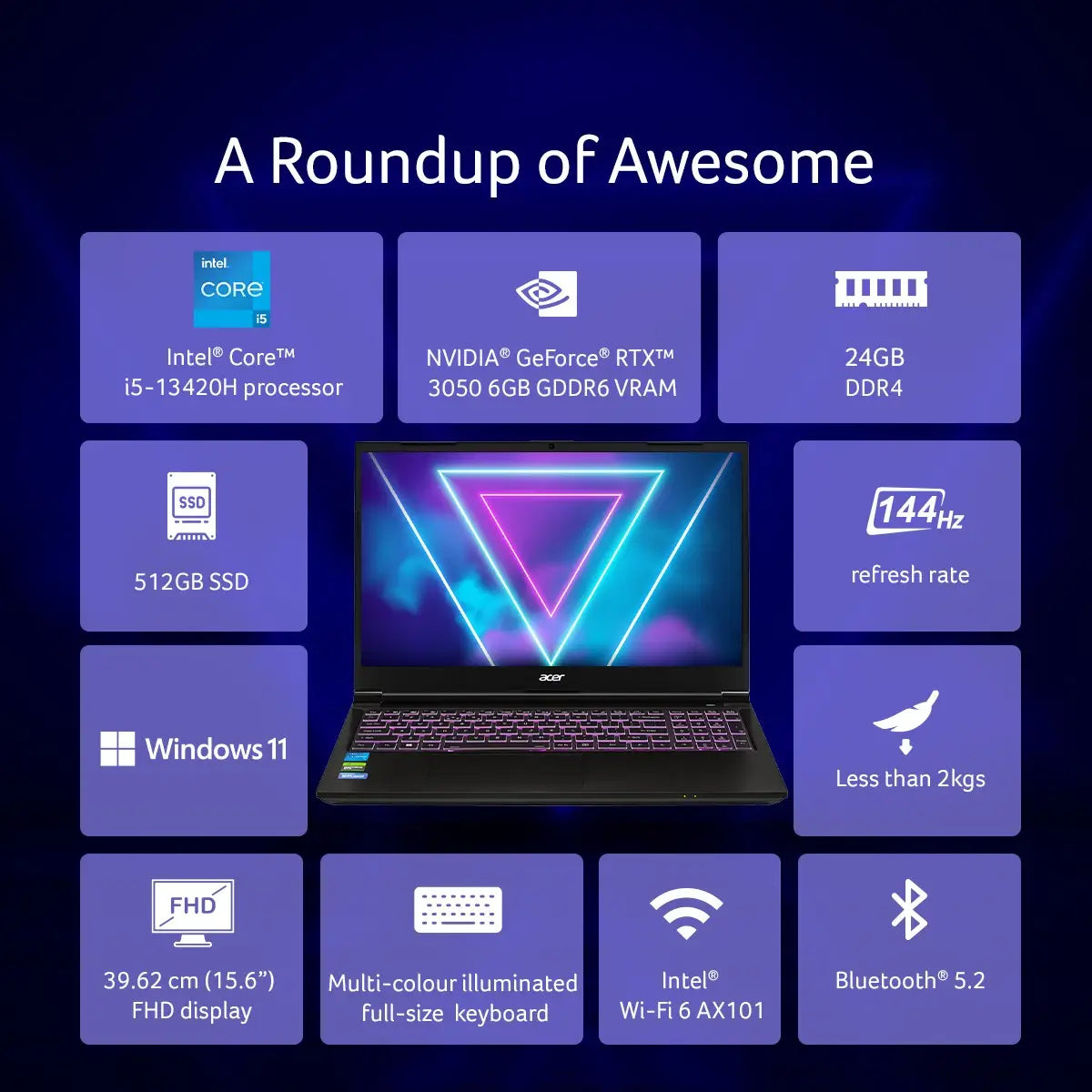 ACER Gaming Aspire 7 Core i5-13th Gen 13420H 16GB RAM 512GB SSD