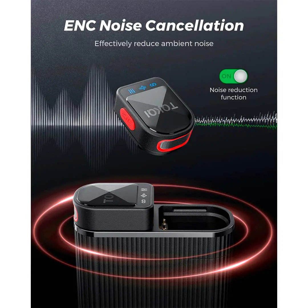 TOKQI H01 Wireless 2 in 1 Magnetic Microphone TOKQI H01 Wireless 2 in 1 Magnetic Microphone