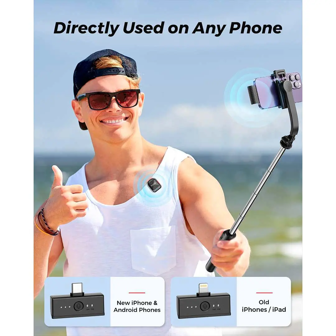 TOKQI H01 Wireless 2 in 1 Magnetic Microphone TOKQI H01 Wireless 2 in 1 Magnetic Microphone