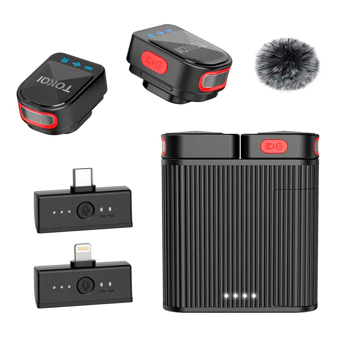 TOKQI H01 Wireless 2 in 1 Magnetic Microphone TOKQI H01 Wireless 2 in 1 Magnetic Microphone