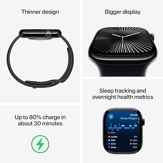 Apple Watch Series 10 GPS 42mm Silver Aluminium Case with Denim Sport Band - M/L (MWWC3QA/A) Apple Watch Series 10 GPS 42mm Silver Aluminium Case with Denim Sport Band - M/L (MWWC3QA/A)