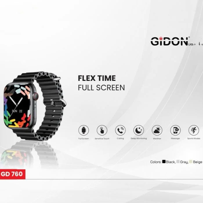 Gidon Flex Time Full Screen Smartwatch GD-760 Gidon Flex Time Full Screen Smartwatch GD-760
