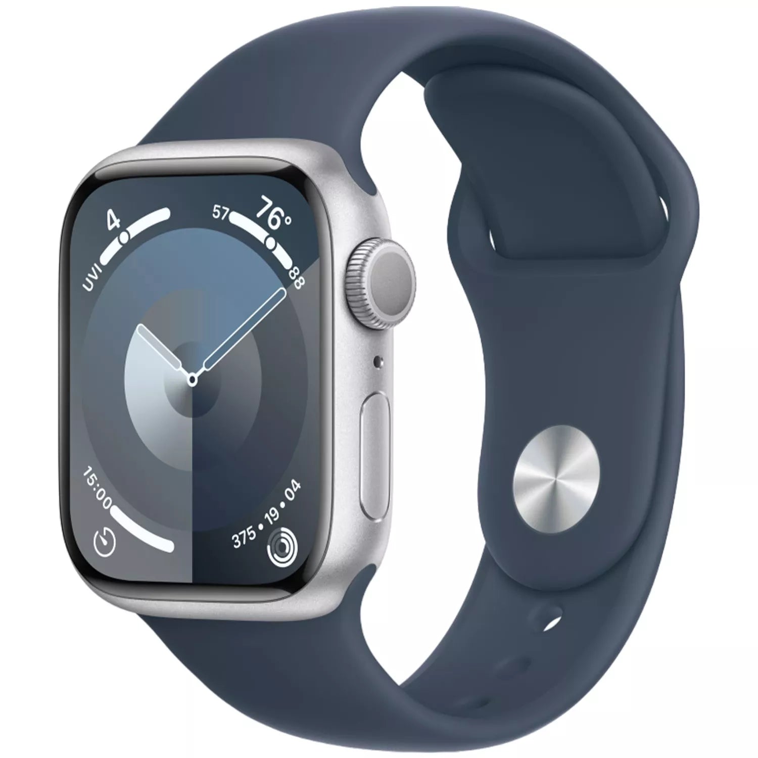 Apple Watch Series 9 GPS 41mm, Silver Storm Blue Sport Band M/L (MR913)