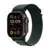 Apple Watch Ultra 2- 49mm Black Titanium Case With Alpine Loop Dark Green(MX4R3QA/A)