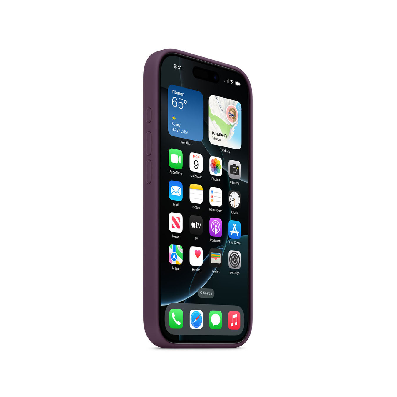 Apple iPhone 16 Pro Silicon Case with MagSafe - Plum Apple iPhone 16 Pro Silicon Case with MagSafe - Plum