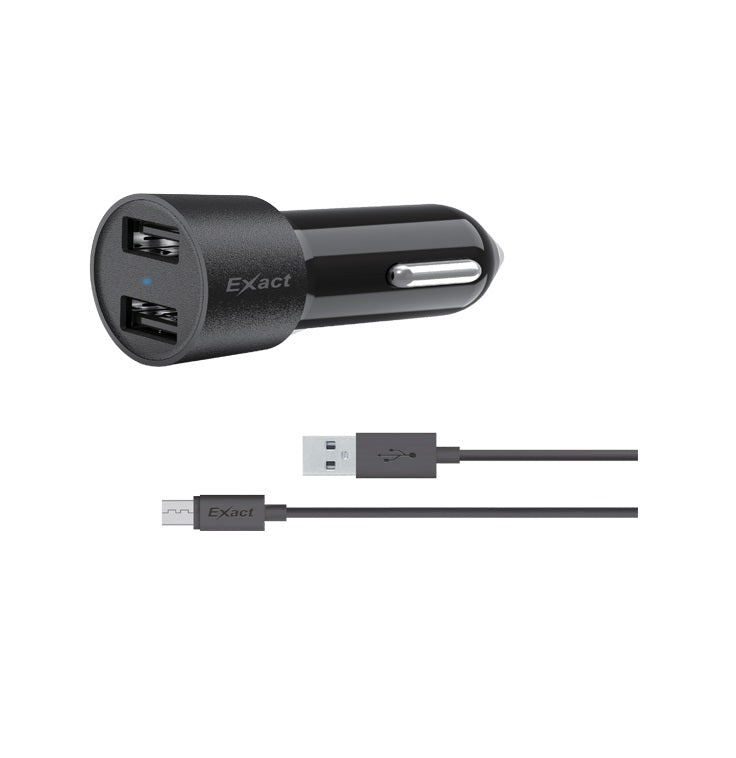 Exact Car Charger With Micro Cable Exact Car Charger With Micro Cable