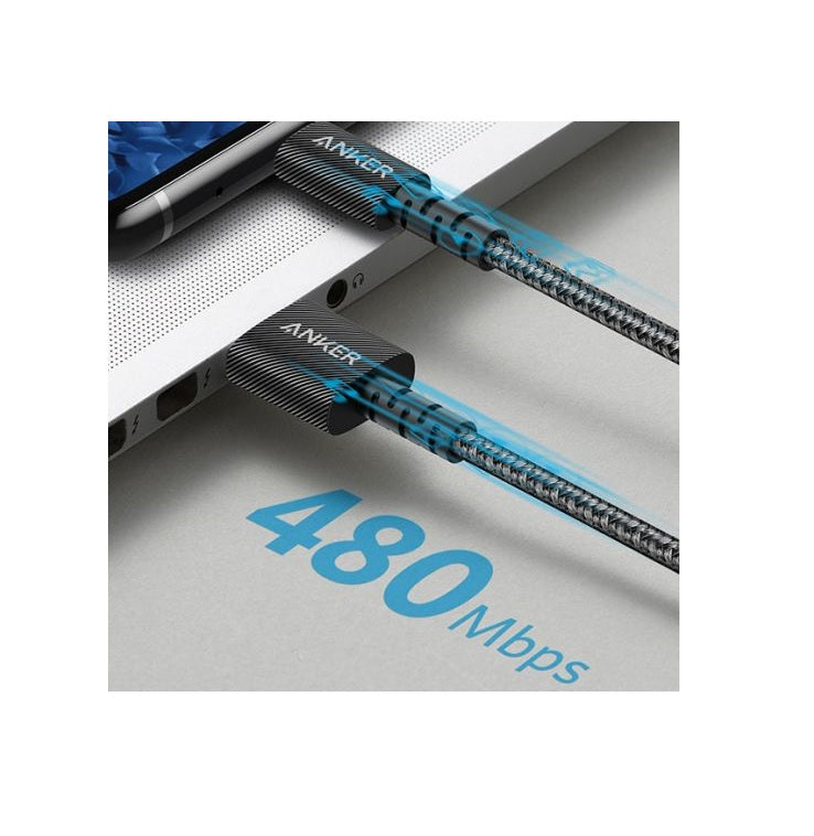 Anker A8187 Powerline Plus USB C to USB C 2.0 Cable 3ft - Black